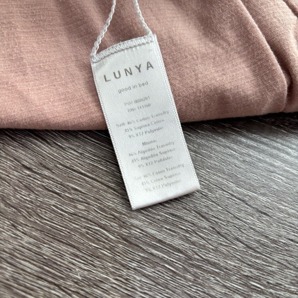 LUNYA Supima Cotton Wide Leg Lightweight Lounge Pants Mauve / Dusty Rose - Picture 8 of 9